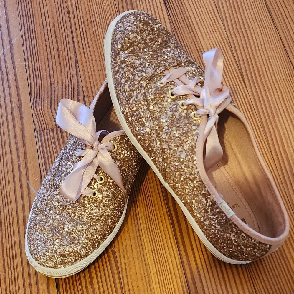 Kate Spade X Keds Pink Glitter Sneakers